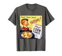 Corn Flakes Cereali per la colazione Mandali indietro Felice Retro Annuncio Maglietta