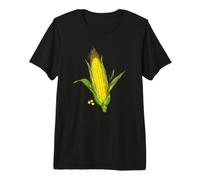Corn ON The COB Illustrazione Opera d'Arte Botanica Vegetale Maglietta Premium