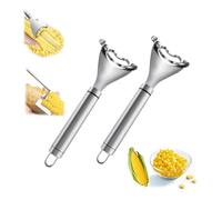 Corn Peeler For Corn On The Cob, Cozy Home Corn Peeler, with Long Handle Stainless Steel, for Home, BBQ & Restaurant Use (corn planer*2)
