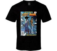 Corn Plane Afro Samurai And Black Dynamite Comic Book T Shirt Black L
