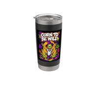 Corn To Be Wild Halloween Scarecrow Graffiti Graphic Cool Bicchiere termico in acciaio inox doppia parete