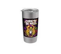 Corn To Be Wild Halloween Scarecrow Graffiti Graphic Cool Bicchiere termico in acciaio inox doppia parete