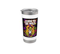 Corn To Be Wild Halloween Scarecrow Graffiti Graphic Cool Bicchiere termico in acciaio inox doppia parete