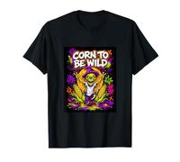 Corn To Be Wild Halloween Scarecrow Graffiti Graphic Cool Maglietta