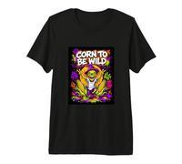 Corn To Be Wild Halloween Scarecrow Graffiti Graphic Cool Maglietta Premium