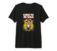 Corn To Be Wild Halloween Scarecrow Illustration Graphic Maglietta Premium