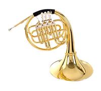 Corna B-flat a fila singola corno francese, tre tasti a quattro tasti, adatto per principianti per testare il livello di strumento a fiato prestazioni professionali (colore: corno francese a quattro