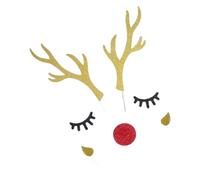 Corna Cervo Torta - Orecchie Coniglio Decorazione, Set, Cartoncini | Renna Inserti Natale Matrimonio Compleanno Festa Forniture Sicuro Dolce Bianco Animale Ornamento Accessorio Pezzo