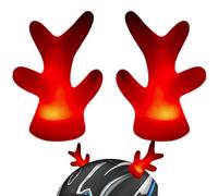 Corna da diavolo per elmetto, orecchie per elmetto - Decorazione per cappello da motociclista illuminata,natalizi Attacco per da sci, corna decorative riutilizzabili per la famiglia degli amic