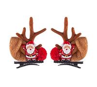 Corna di bigiotteria alla moda, regalo per bambini, coppia d'oro, Natale, piccola polvere creativa, una forcina per il fai da te, gioielli per bambini (I, taglia unica)