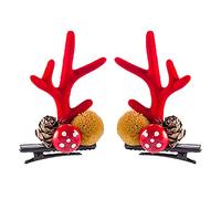 Corna di bigiotteria alla moda, regalo per bambini, coppia d'oro, Natale, piccola polvere creativa, una forcina per il fai da te, gioielli per bambini (D, taglia unica)