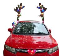 Corna Di Renna Per Automobili | Costume Festivo Con A LED | Kit per Decorazioni con Corna | Per Camion Tetto Superiore Festa Di Vacanza Durante La Celebrazione Stagionale Per La Guida Festosa