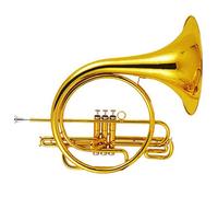 Corna Lacca Oro 3 Pistoni Corno Francese Tono Bb Strumento a Fiato
