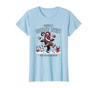 Corna Spaventosa Figura Danza Krampus Maglietta, Donna, Celeste, 3XL