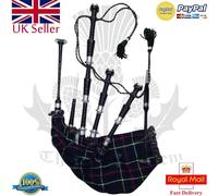 Cornamusa Scozzese Delle Highland Set Completo Argento Supporti Finitura Nera