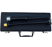 Cornamusa scozzese Great Highland pratica Chanter in palissandro argentato, con custodia rigida per il trasporto, ideale per la pratica della cornamusa, 2 canne e custodia rigida per il trasporto