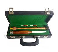 Cornamusa scozzese Highland pratica Chanter palissandro finitura nero e marrone con supporti in argento e avorio cornamusa (marrone argento montaggio)