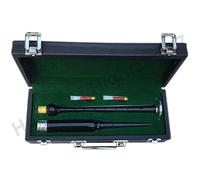 Cornamusa scozzese Highland pratica Chanter palissandro finitura nero e marrone con supporti in argento e avorio cornamusa (nero argento montaggio.3)