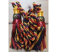 Cornamusa Seta Drone Fili Wallace Tartan- Rosso Nero Giallo