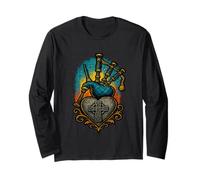 Cornamuse Are Life Heartbeat Cross Musicista Pride Art Maglia a Manica