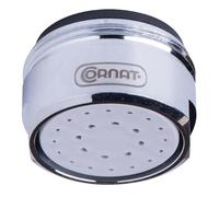 Cornat Aeratore M24 x 1 AG - risparmio d'acqua fino all'80% - con guarnizione - adatto per rubinetti comuni - argento - in ottone/aeratore/ugello miscelatore/TECWS406, risparmio di acqua 80%