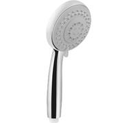 Cornat Doccetta "Reina" - Diametro testa 100 mm - Grigio/Cromato - 5 tipi di getto: normale, massaggio e getto morbido, anticalcare & risparmio acqua/soffione ECO per doccia e vasca da bagno /