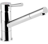 Cornat Fuerte FUEN5 - Miscelatore monocomando per lavello, corpo in ottone cromato a 360°, rubinetto ad alta pressione