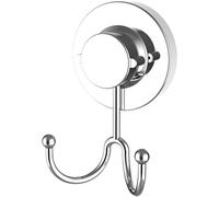 Cornat - Gancio per asciugamano 3 in 1, 3 diverse opzioni di fissaggio con ventosa, adesivo e foratura, cromato, T340251