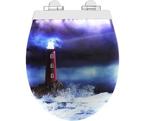 Cornat House KSDSC361 Toilet Seat LED Lighting at Night with Acoustic Sensor Quick Up & Clean Function Soft Close Mechanism Comfortable Installation from Top