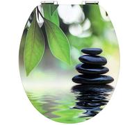 Cornat KSDSC321 Sedile WC in Acrilico Nero Stone, softclose, Multicolore