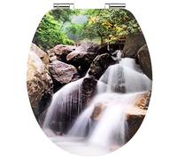 CORNAT KSDSC323 Sedile WC Acryl Cascata, chiusura morbida, Multicolore