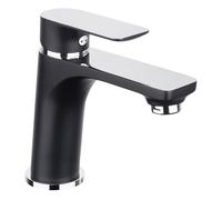 Cornat NERSC1-MIscelatore monocomando per lavabo, Modello Noir, Colore: Nero Opaco, con valvola di Scarico a Pressione, per Bagno, lavandino