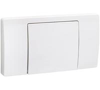 Cornat Piastra di azionamento VWC15/VWC19/WEK - Bianco - Plastica - con pulsante Start/Stop - Include bullone di azionamento/piastra di comando WC/Pulsante di scarico WC / APV100
