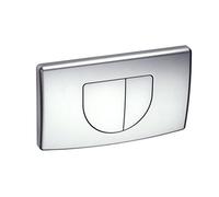 Cornat Piastra di comando VWC19 - con lavaggio a 2 quantità - cromato/opaco - con bulloni di azionamento - plastica/piastra di pressione WC/WC/piastra di comando WC / APV2