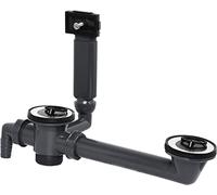 Cornat Rezyklat T354404R - Set di scarico e troppopieno, per lavelli da incasso con scolapiatti - 1 1/2 pollici AG/IG - Realizzato in plastica riciclata - Made in Germany