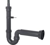 Cornat Rezyklat T355104R - Sifone per dispositivi, 1 1/2 pollici x 50 mm, con beccuccio e supporto da parete, realizzato in plastica riciclata, prodotto in Germania, qualità