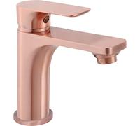 Cornat Rubinetto monocomando per lavabo "Edition Color" - corpo in ottone effetto rame - fissaggio senza sforzo - con valvola di scarico a pressione/rubinetto per bagno/lavandino / NERK1
