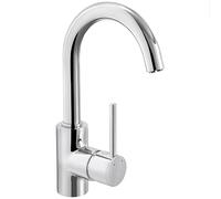 Cornat Rubinetto monocomando per lavabo "Fiora" - Corpo in zinco cromato - Girevole - Attacco a bassa pressione (senza pressione) - Rubinetto per lavabo/rubinetto da bagno/Faucet / FIO12