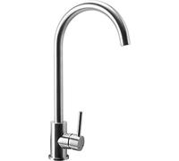 Cornat Rubinetto monocomando per lavello "Erzano" - corpo in acciaio inox di alta qualità - antiruggine - beccuccio girevole a 360° - rubinetto ad alta pressione/rubinetto da cucina/rubinetto per