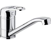 Cornat Rubinetto monocomando per lavello "Tavira" - corpo in ottone di alta qualità - cromato - beccuccio alto e girevole a 360° / rubinetto ad alta pressione/rubinetto/rubinetto / TAV5