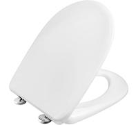 Cornat Sedile WC "Bola Plus" - classico look bianco - Duroplast facile da pulire - abbassamento automatico e fissaggio rapido - design semplice per ogni bagno/sedile WC/copriwater / KSBOLSC100