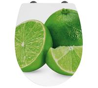 Cornat Sedile WC "Limette" - Design fresco - termoplastica facile da pulire - Funzione Quick Up & Clean - Sistema di abbassamento automatico - comodo montaggio dall'alto / sedile WC / copriwater / copriwater KSDSC105