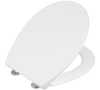 Cornat Sedile WC "New Rezya" - Materiale sostenibile - Termoplastica riciclata facile da pulire - Funzione Quick Up & Clean - abbassamento automatico - Bianco/Riciclato sedile WC/copriwater /