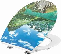 Cornat Sedile WC "Pure Nature" - Design super piatto - Duroplast facile da pulire - Funzione Quick Up & Clean - Abbassamento automatico - Comodo montaggio dall'alto/sedile WC/copriwater / KSDSC295