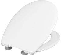 Cornat Sedile WC "Rezya" - Classico look bianco - Termoplastica facile da pulire - Funzione Quick up & Clean - abbassamento automatico/sedile WC/copriwater / 1076375
