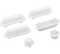 Cornat Set di cuscinetti per WC Cornat Molinos, Modena e diversi motivi decorativi, in plastica, ammortizzatori, set di cuscinetti, parti di ricambio, accessori, colore bianco TEC365075