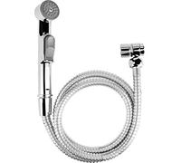 Cornat Set doccetta manuale per bidet, utilizzabile su rubinetto e valvola angolare, facile commutazione, include supporto da parete, cromato lucido, per doccia igienica, doccetta per WC, SA143.