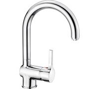 Cornat Skagen, rubinetto monocomando per lavello, robusto corpo pressofuso, cromato, beccuccio alto e orientabile, rubinetto a bassa pressione, rubinetto da cucina, rubinetto