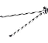 Cornat, T319644, T319644 portasciugamani forma rotonda, 2 pezzi, cromo