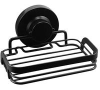 Cornat T3402761 T3402761-Portasapone 3 in 1 con griglia Stabile, 3 Diverse opzioni di Fissaggio con Ventosa, Cuscinetto Adesivo e Foratura, Colore, Nero (Opaco)